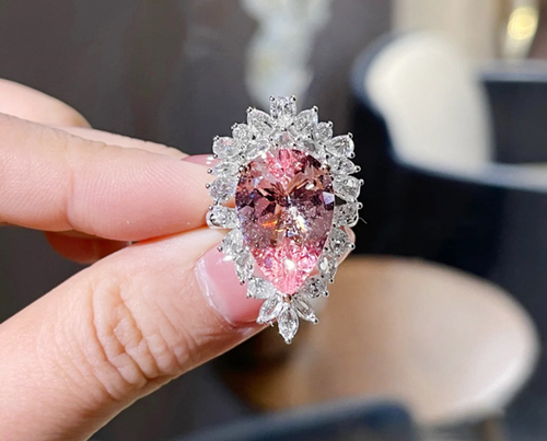 Luxury wear high quality zircon ring adjustable
