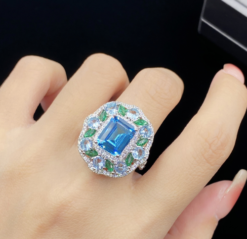 Luxury wear high quality zircon ring adjustable