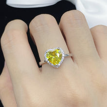 Yellow heart dream ring adjustable