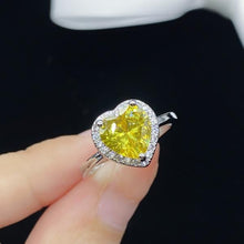 Yellow heart dream ring adjustable