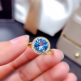 Luxury wear high quality zircon ring adjustable