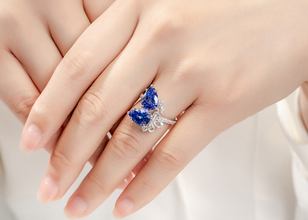 Luxury wear high quality zircon ring adjustable