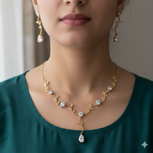 LEAF PATTERN GOLD PLATED SET