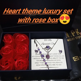 Rose box heart theme exclusive and luxury set