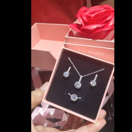 Rose box Diamond impression luxury gift set