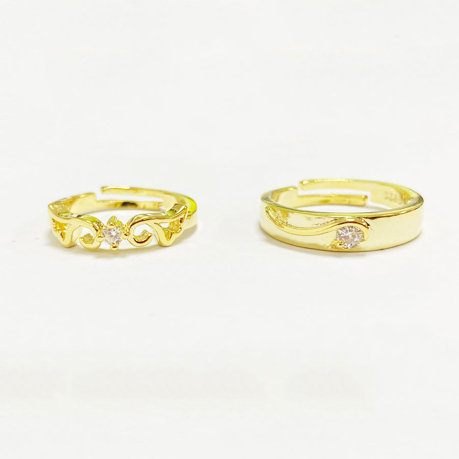 Gold plated set of 2 rings - Lexception