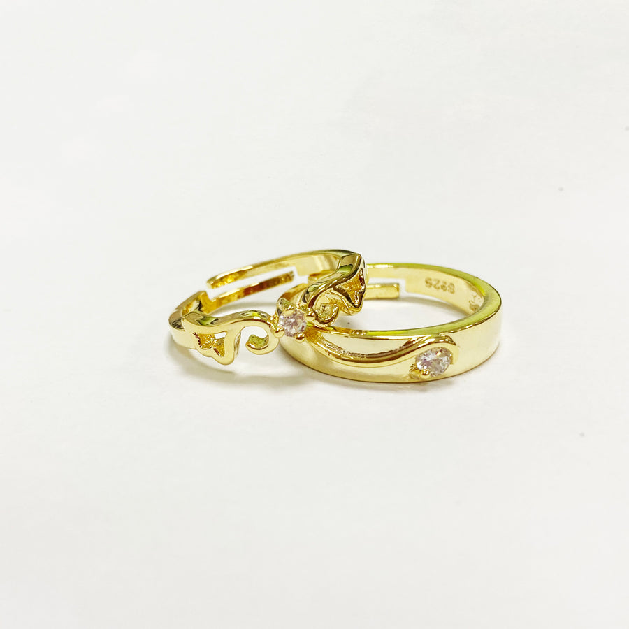 Gold plated set of 2 rings - Lexception