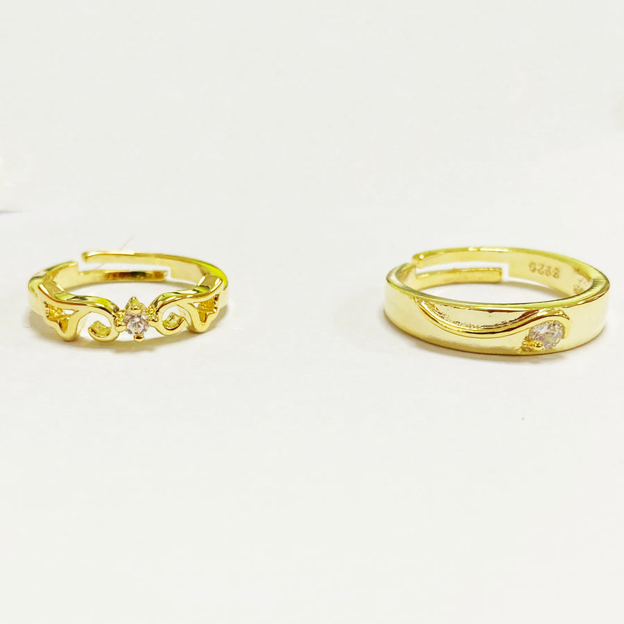 Gold plated set of 2 rings - Lexception