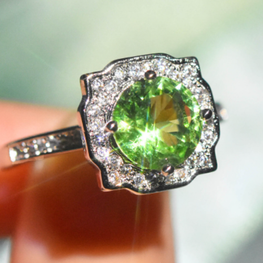 high quality platinum plated zircon ring adjustable