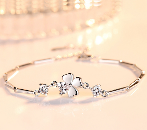 HIGH QUALITY PLATINUM PLATED ZIRCON BRACELET