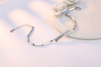 PLATINUM PLATED ZIRCON BRACELET - Lexception