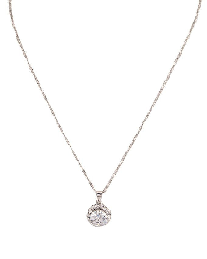 Zircon silver plated pendant necklace - Lexception