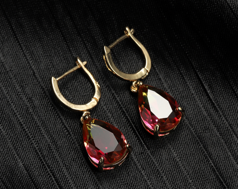 Rainbow Look luxury zircon earrings