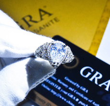 DIAMOND CUT  RHODIUM PLATED LUXURY ADJUSTABLE RING BOX PACKED