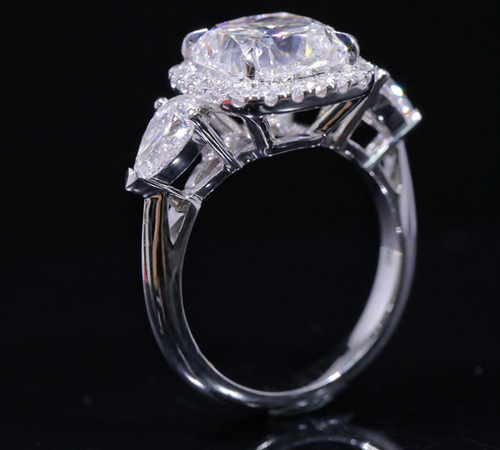 high quality platinum plated zircon ring adjustable