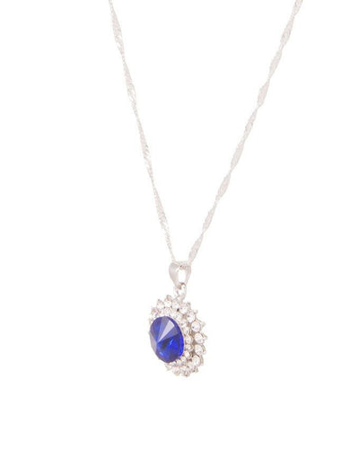 Zircon silver plated pendant necklace - Lexception