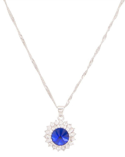 Zircon silver plated pendant necklace - Lexception