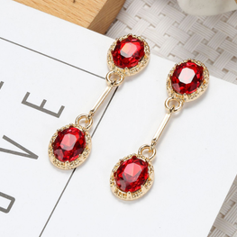 The ruby look luxury zircon earrings