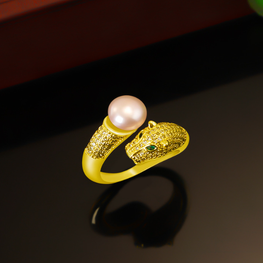 Branded Gold look luxury ring adjustable AAA quality with box packing