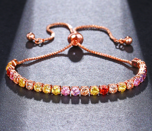 The multi rose look luxurious zircon bracelet