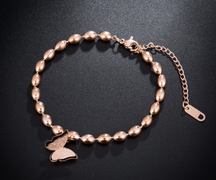 HIGH QUALITY ROSE GOLD PLATED ZIRCON BRACELET