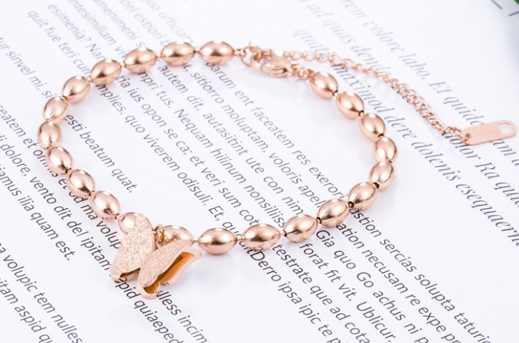 HIGH QUALITY ROSE GOLD PLATED ZIRCON BRACELET