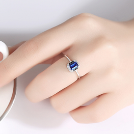 NEBULA BLUE 925 sterling silver (chaandi) ring!