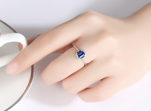 NEBULA BLUE 925 sterling silver (chaandi) ring!