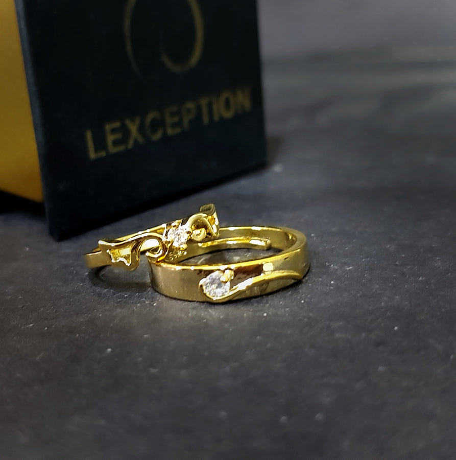 Gold plated set of 2 rings - Lexception