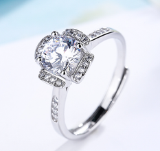 luxury zircon ring adjustable