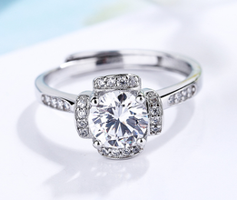 luxury zircon ring adjustable