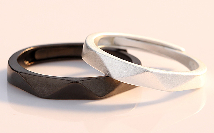 high quality platinum plated couple rings both rings adjustable!