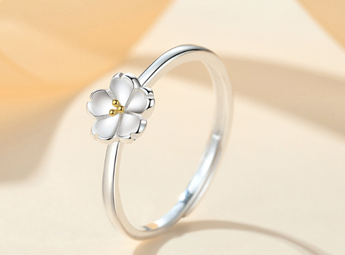 Flos floral Original 925 sterling silver (chaandi) adjustable ring!