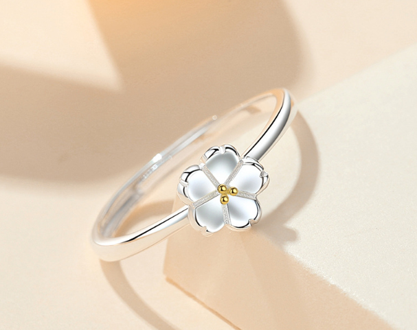 Flos floral Original 925 sterling silver (chaandi) adjustable ring!