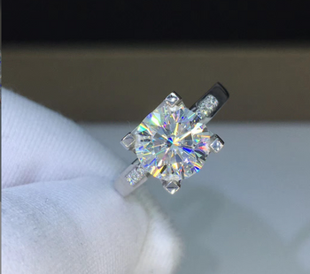 Moissanite look luxury diamond cut adjustable ring exclusive gift for her