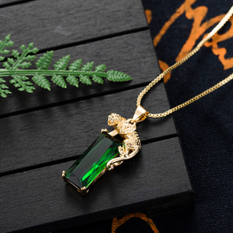 THE RISING TIGER BRAND LOOK LUXURY GOLD PLATED PENDANT WITH EXCLUSIVE BOX PACKING