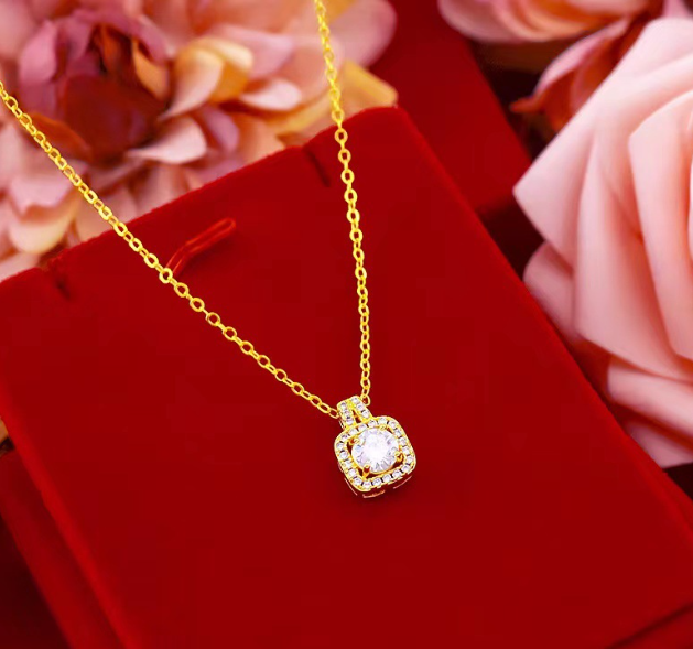 Golden Dreams  luxury pendant chain earrings and ring set