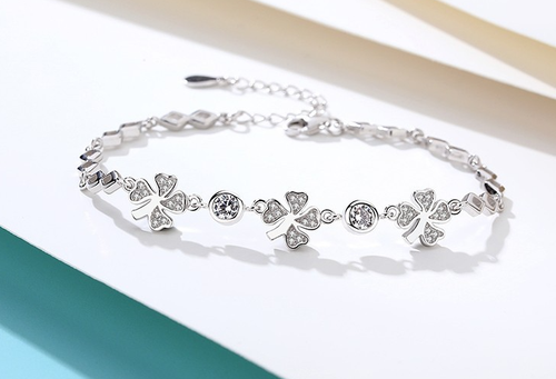 HIGH QUALITY PLATINUM PLATED ZIRCON BRACELET