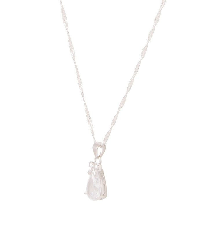 zircon silver plated necklace - Lexception