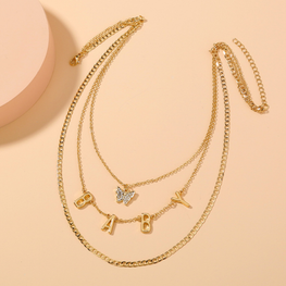 baby butterfly chic wear choker necklace set