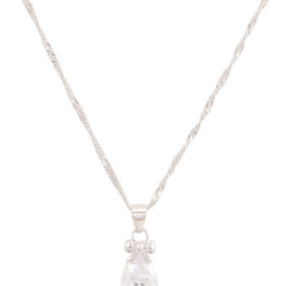 zircon silver plated necklace - Lexception