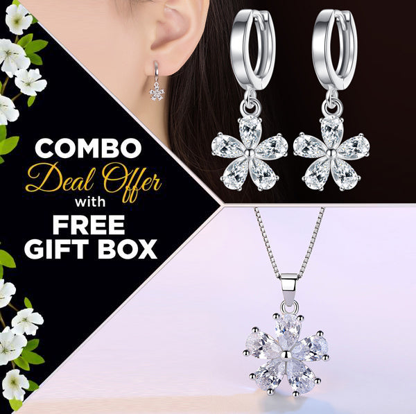HIGH QUALITY LUXURY WEAR PLATINUM PLATED ZIRCON CHAIN PENDANT BRACELET EARRINGS!!