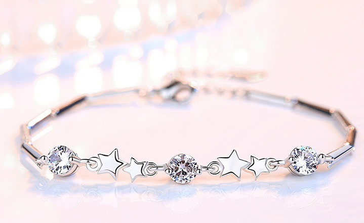 HIGH QUALITY PLATINUM PLATED ZIRCON BRACELET