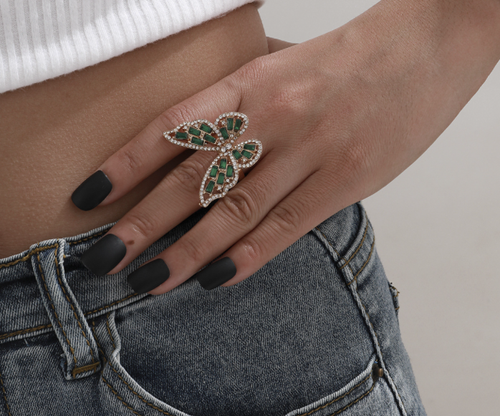 chic wear adjustable ring butterfly style!