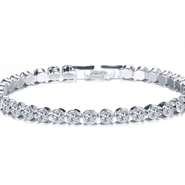 Silver color zircon bracelet