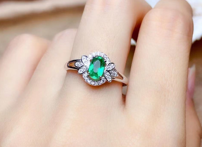 high quality platinum plated zircon ring adjustable