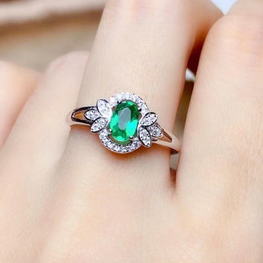 high quality platinum plated zircon ring adjustable
