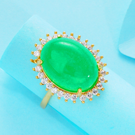 Gold look luxury ring adjustable AAA quality