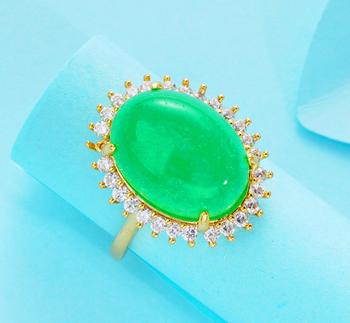 Gold look luxury ring adjustable AAA quality