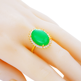 Gold look luxury ring adjustable AAA quality